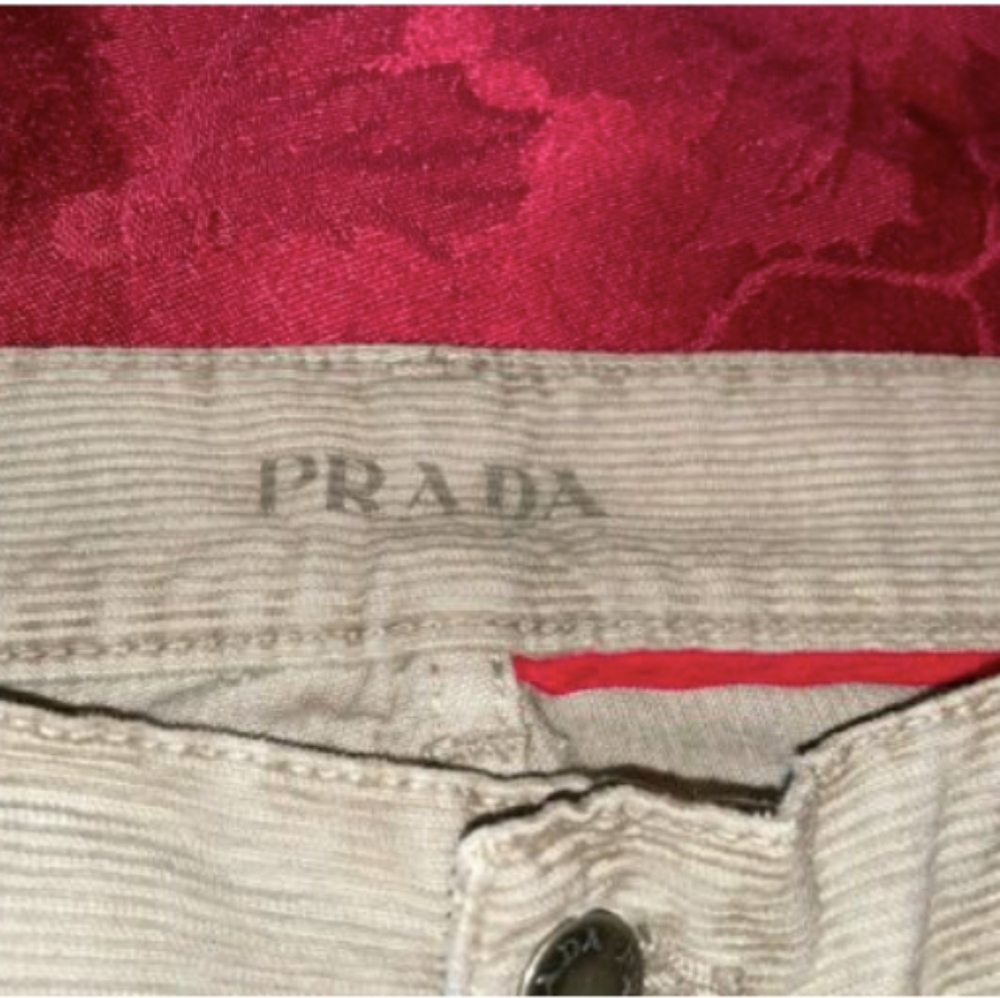 Prada Beige Corduroy Pants